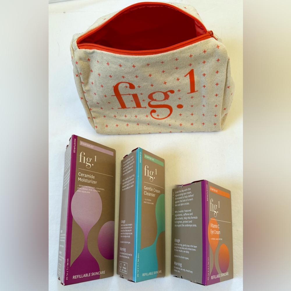 Fig.1 Skincare AM Revival Set | Cleanser Moisturizer Eye Cream Bundle NWT